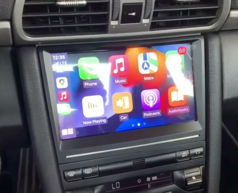Autoradio tactile GPS Android 10.0 et Apple Carplay Porsche 911 997, Boxster et Cayman de 2005 à 2012