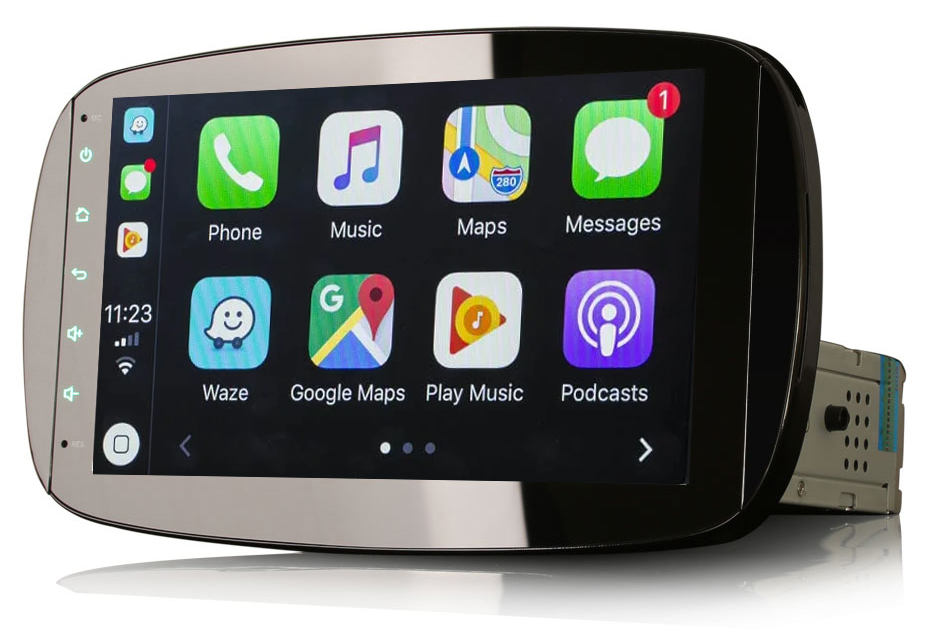 Autoradio tactile GPS DVD Android 10.0 et Apple Carplay Smart Fortwo de 2016 à 2018