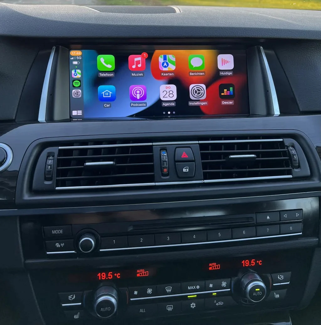 Autoradio tactile Android 13.0 et Apple Carplay sans fil BMW Série 5 F10 et Série 5 GT F07 de 2011 à 2017
