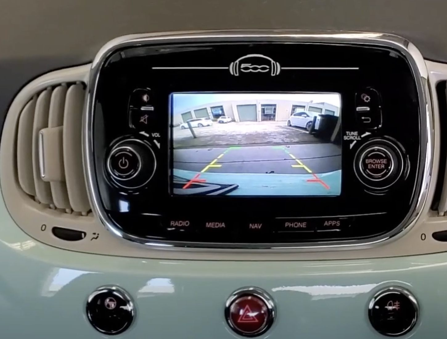 Interface Multimédia vidéo pour caméra compatible Fiat 500 de 2015 à 2020
