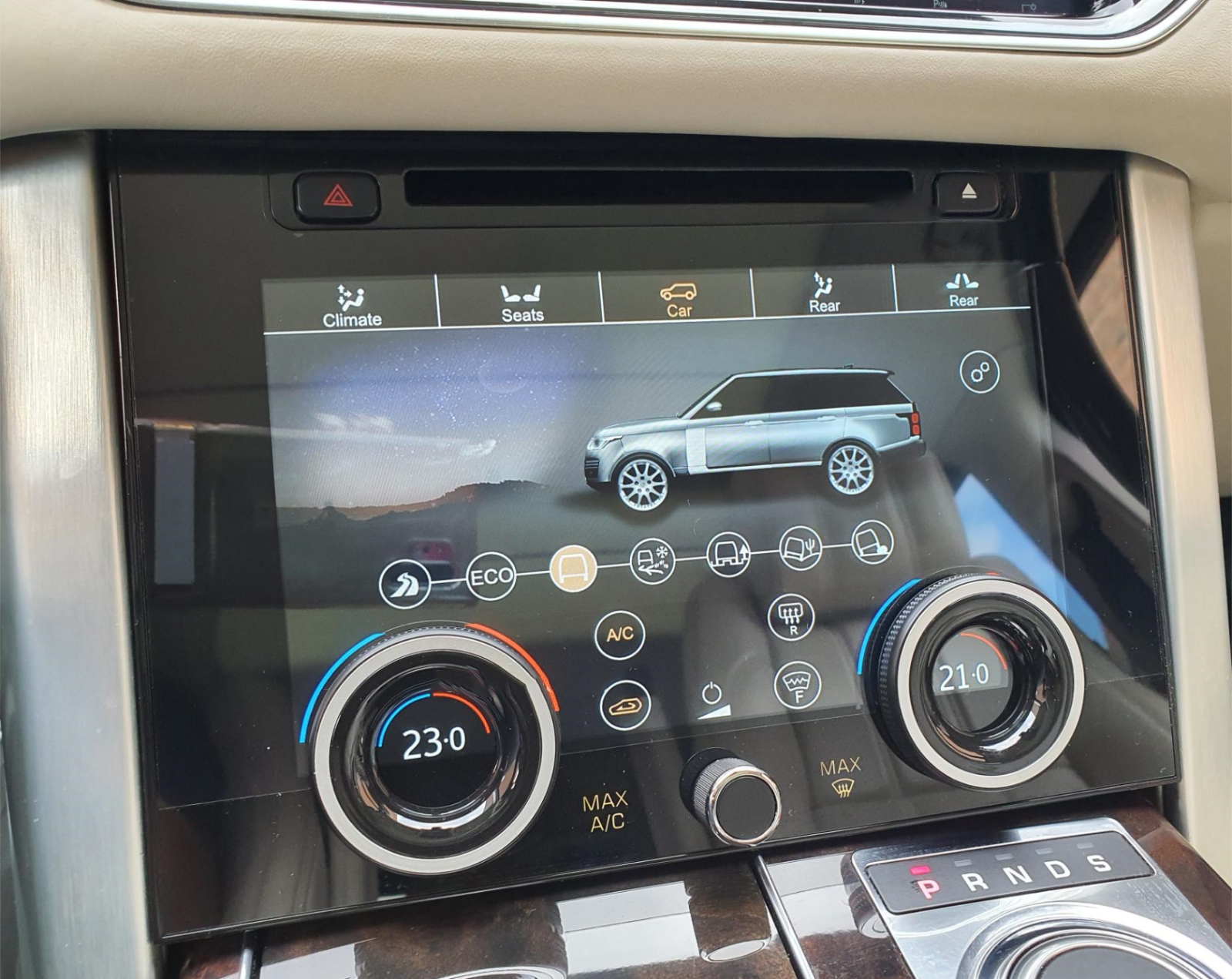 Panneau de controle climatisation en 3D avec écran tactile Range Rover Vogue L405 de 2013 à 2017