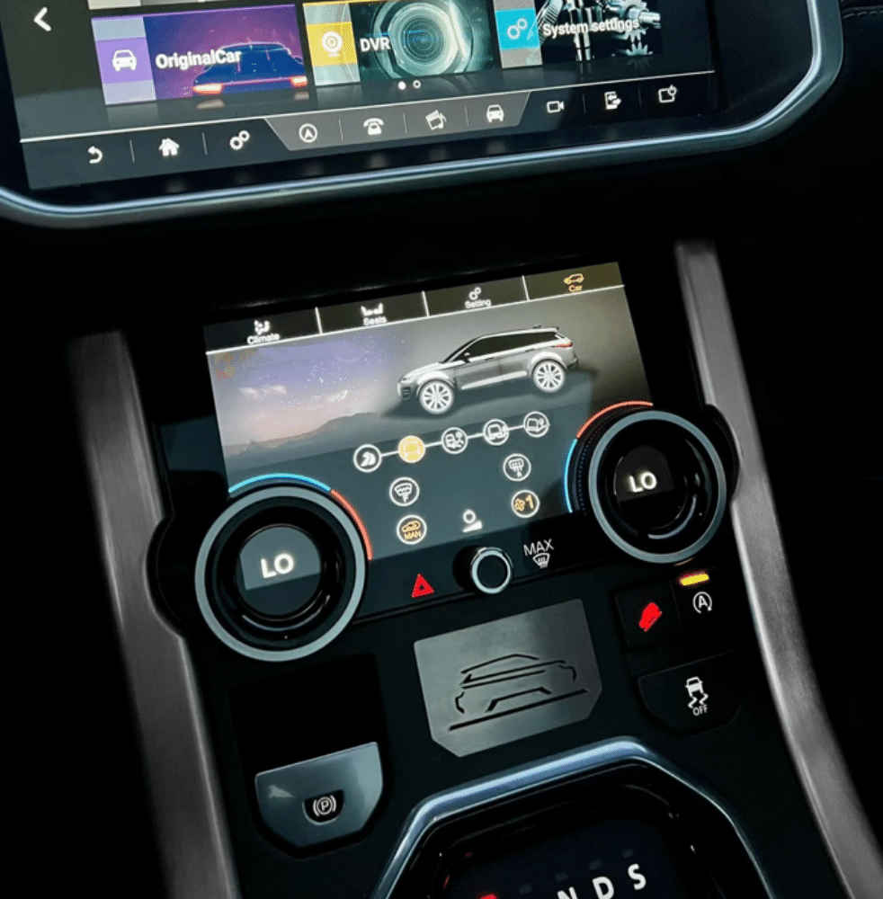 Panneau de controle climatisation en 3D avec écran tactile Range Rover Evoque de 2012 à 2018