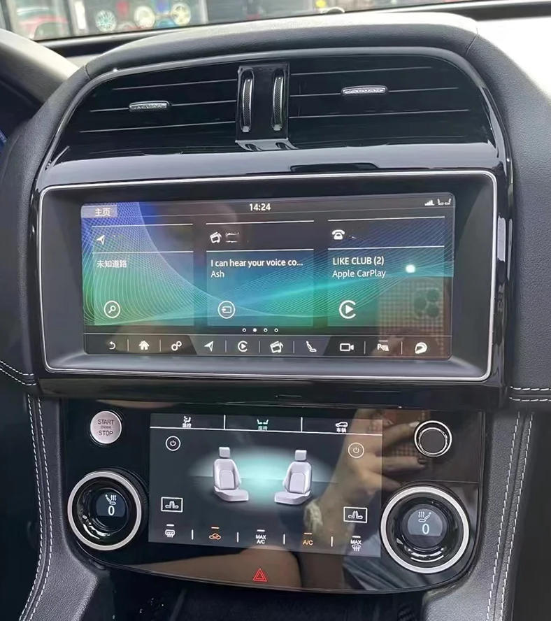 Panneau de controle climatisation en 3D avec écran tactile Jaguar XE et F-Pace de 2015 à 2020