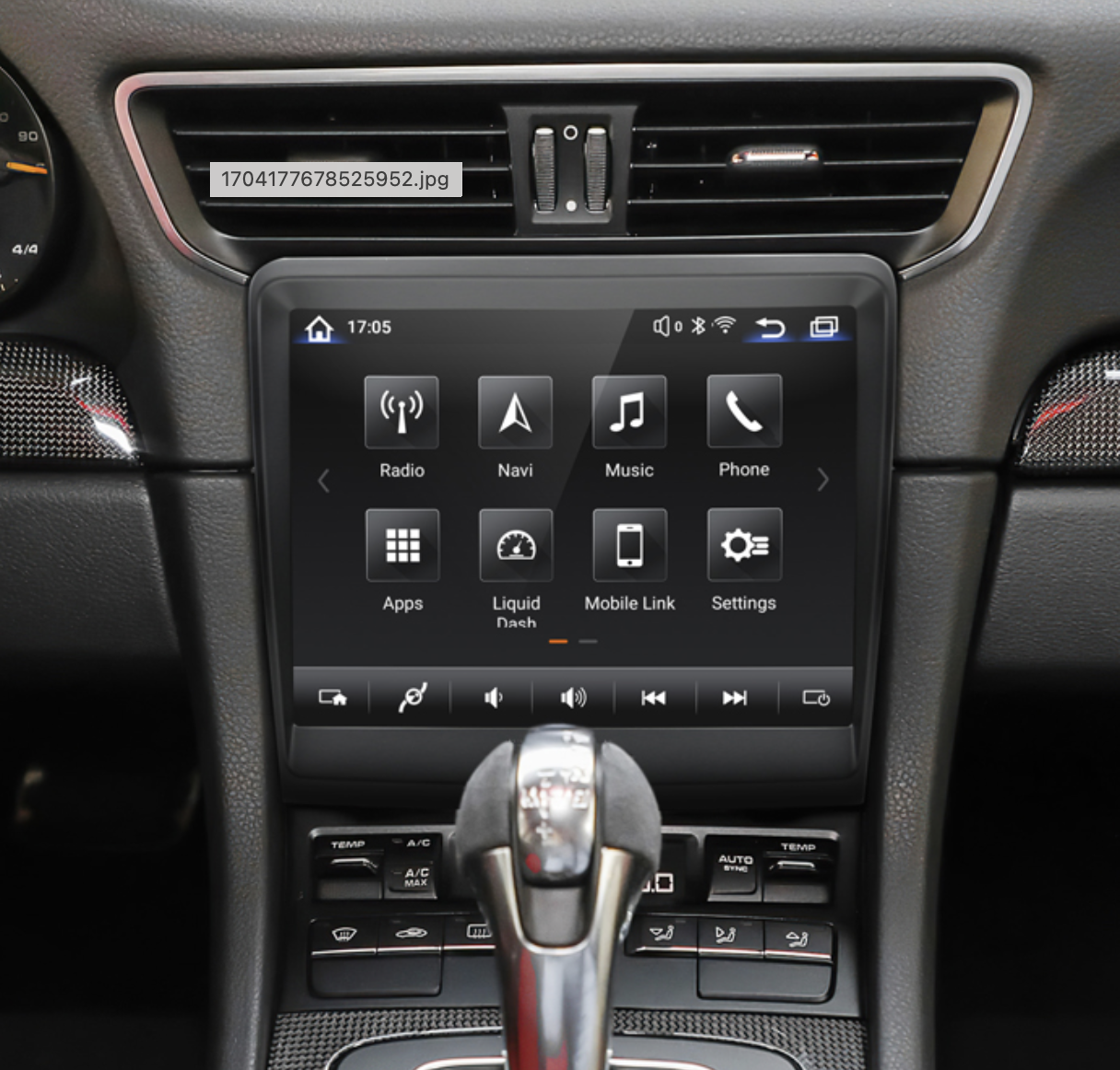 Autoradio GPS Android 11.0 GPS avec Apple Carplay sans fil Porsche 911, Boxster et Cayman de 2012 à 2018