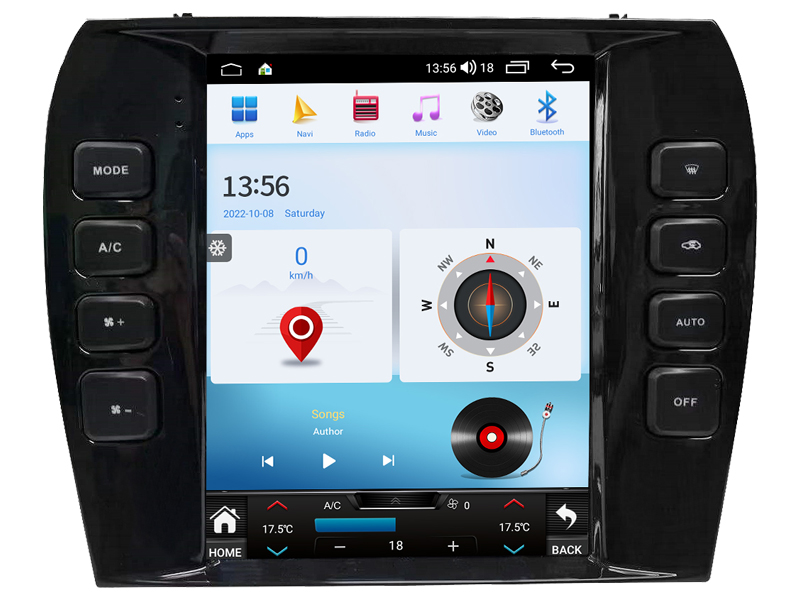 Ecran tactile Tesla Style Android Auto et Apple Carplay sans fil Jaguar X-Type de 2004 à 2009