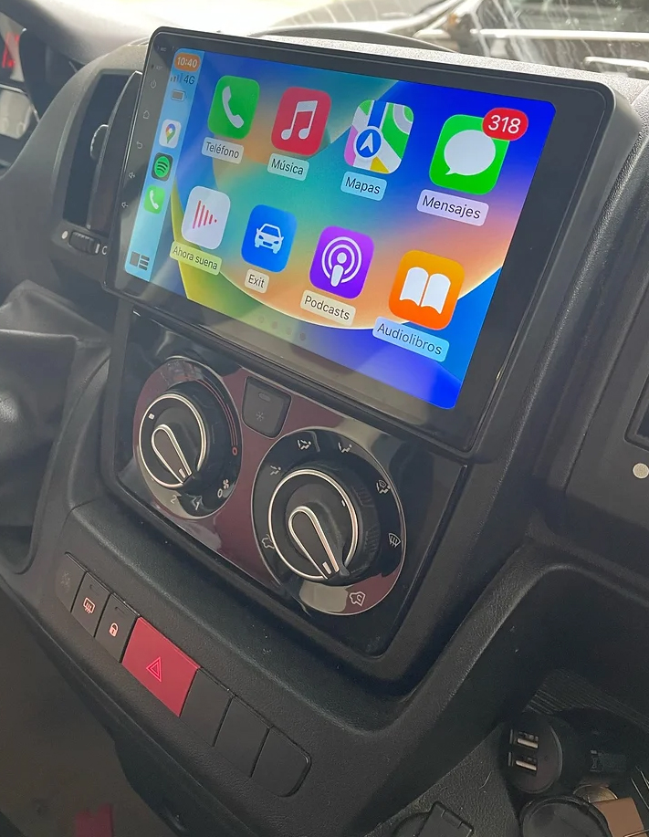 Ecran tactile QLED GPS Apple Carplay et Android Auto sans fil Peugeot Boxer de 2006 à 2022