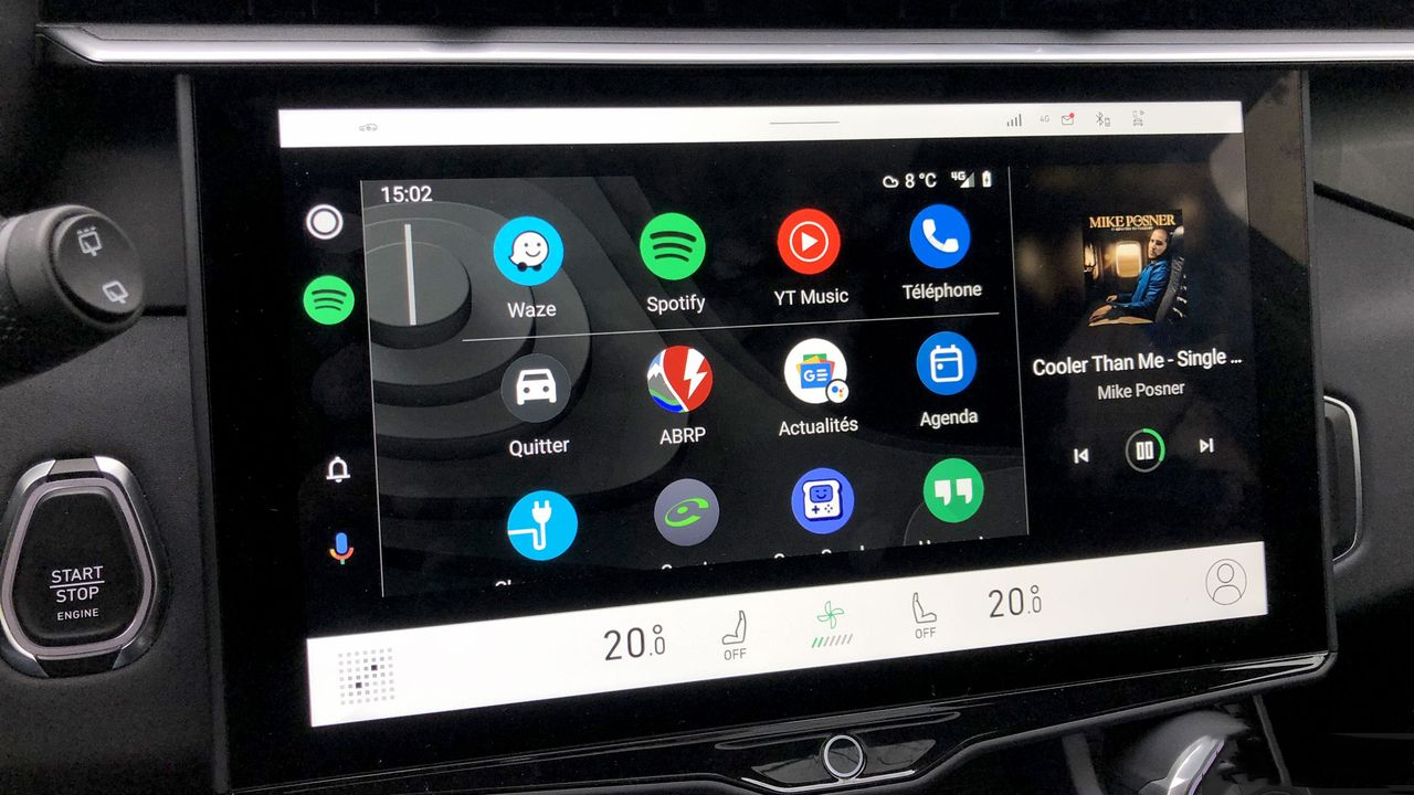 Android Auto sans fil sur écran vertical Lynk & Co 12.8 pouces