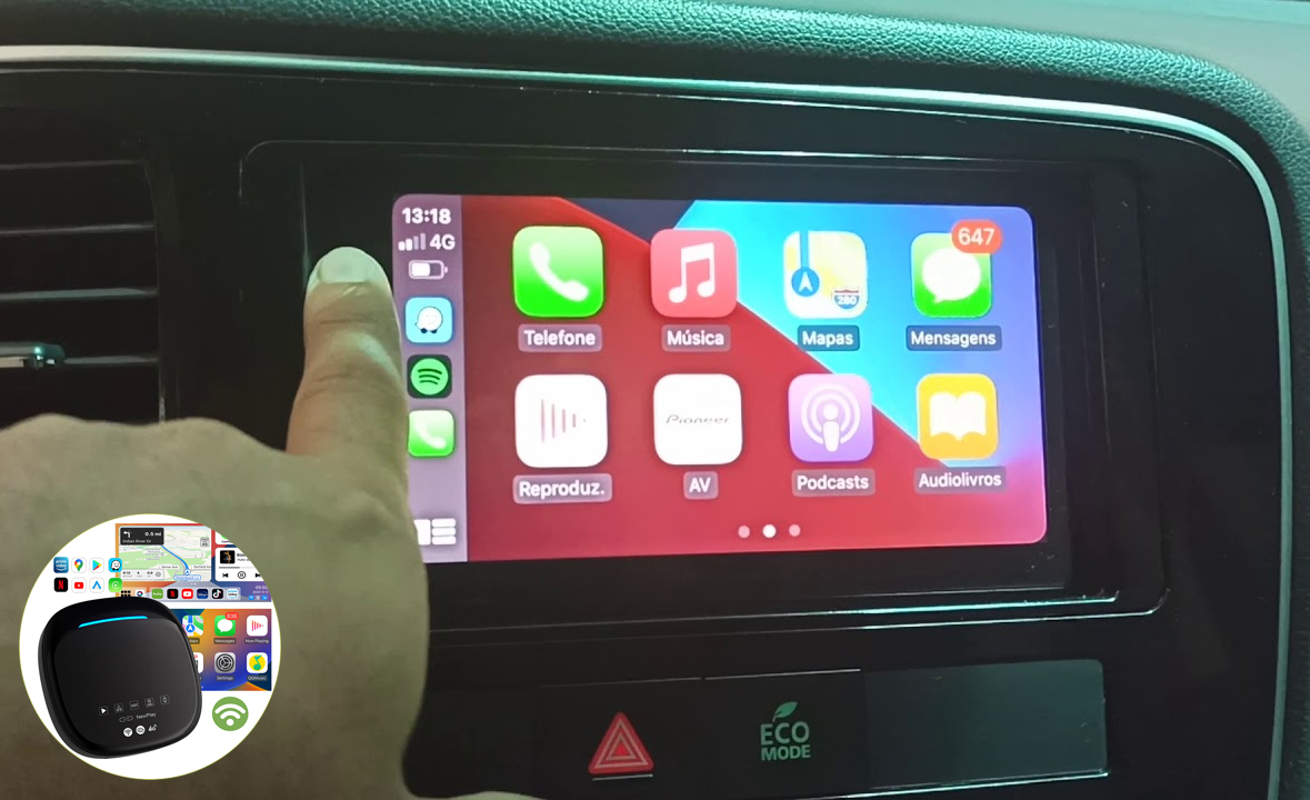 Boîtier de conversion CarPlay USB en CarPlay et Android Auto Sans Fil / Netflix / Youtube / Amazon Prime pour Mitsubishi Pajero, ASX, Eclipse Cross, Outlander, Space Star, L200