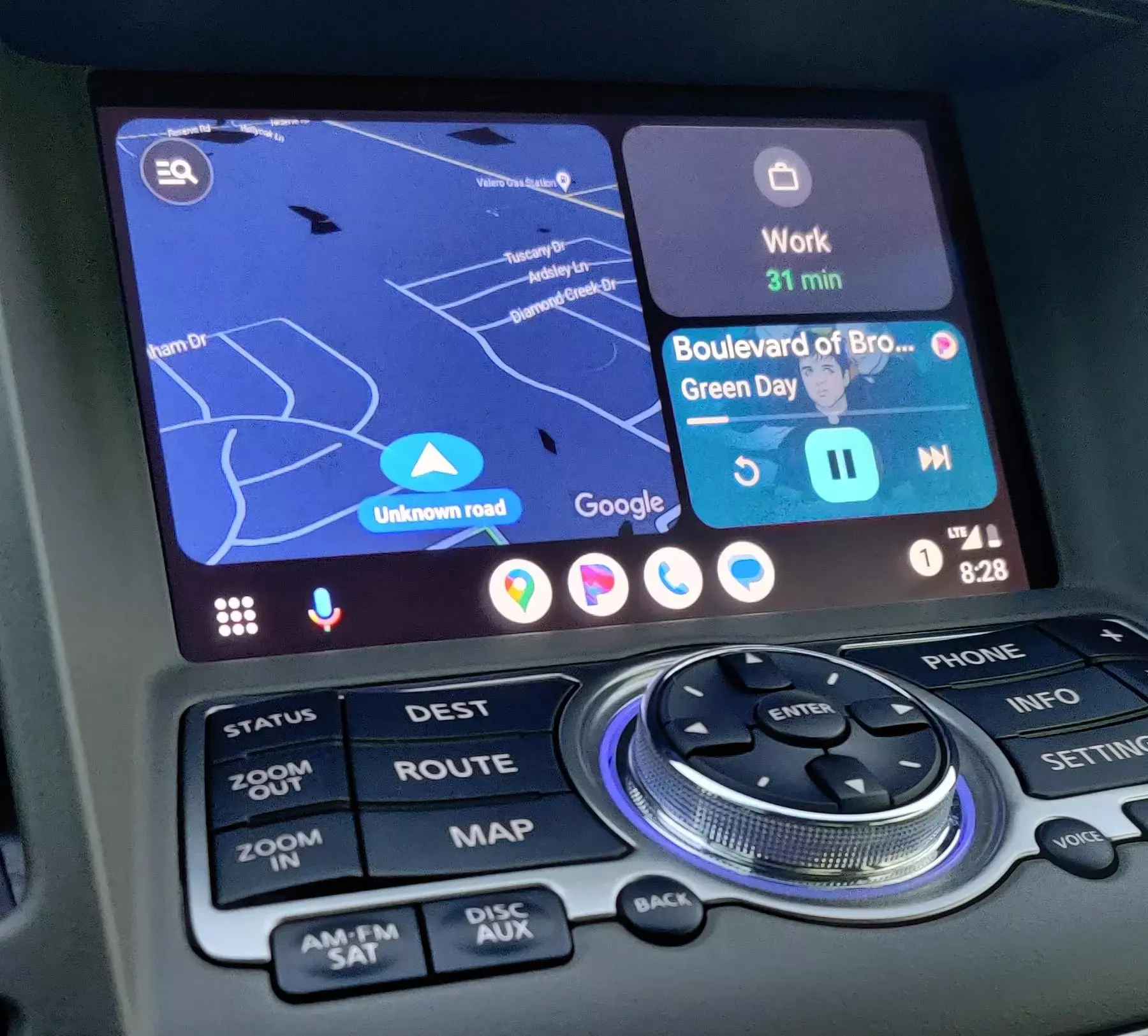 Android Auto sur écran InTouch Infiniti Q50