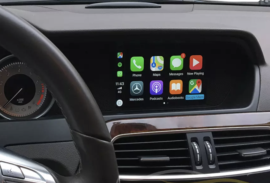 Boîtier CarPlay & Android Auto Sans Fil pour Mercedes Classe C W204 (2011-2014) - Compatible Écran d\'Origine