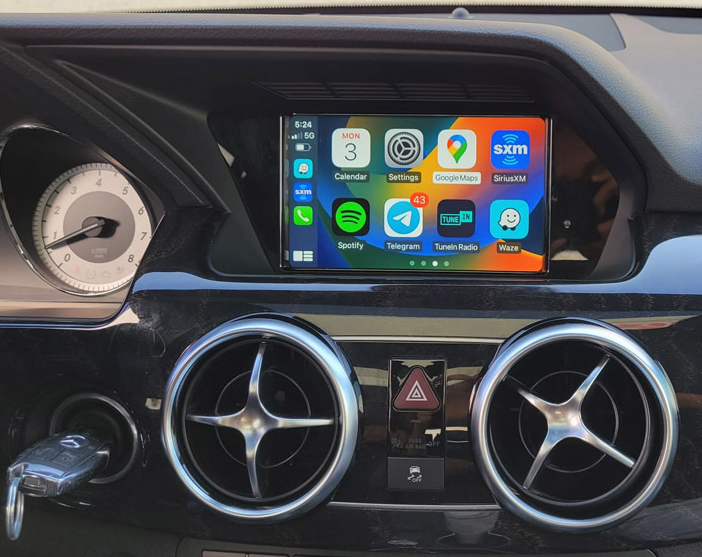 Boîtier CarPlay & Android Auto Sans Fil pour Mercedes GLK (2008-2015) - Compatible Écran d\'Origine