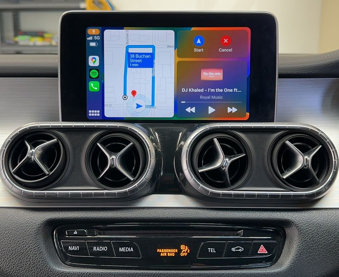 Boîtier CarPlay & Android Auto Sans Fil pour Mercedes Classe X (2017-2021) - Compatible Écran d\'Origine