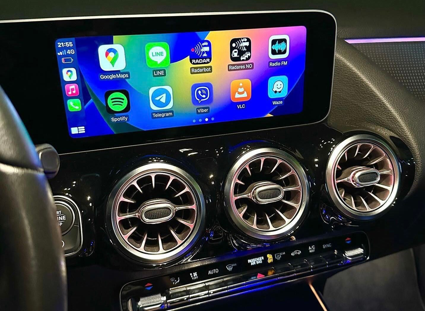 Boîtier CarPlay & Android Auto Sans Fil pour Mercedes Classe A, B, CLA, GLA & GLB (depuis 2019) - Compatible Écran d\'Origine