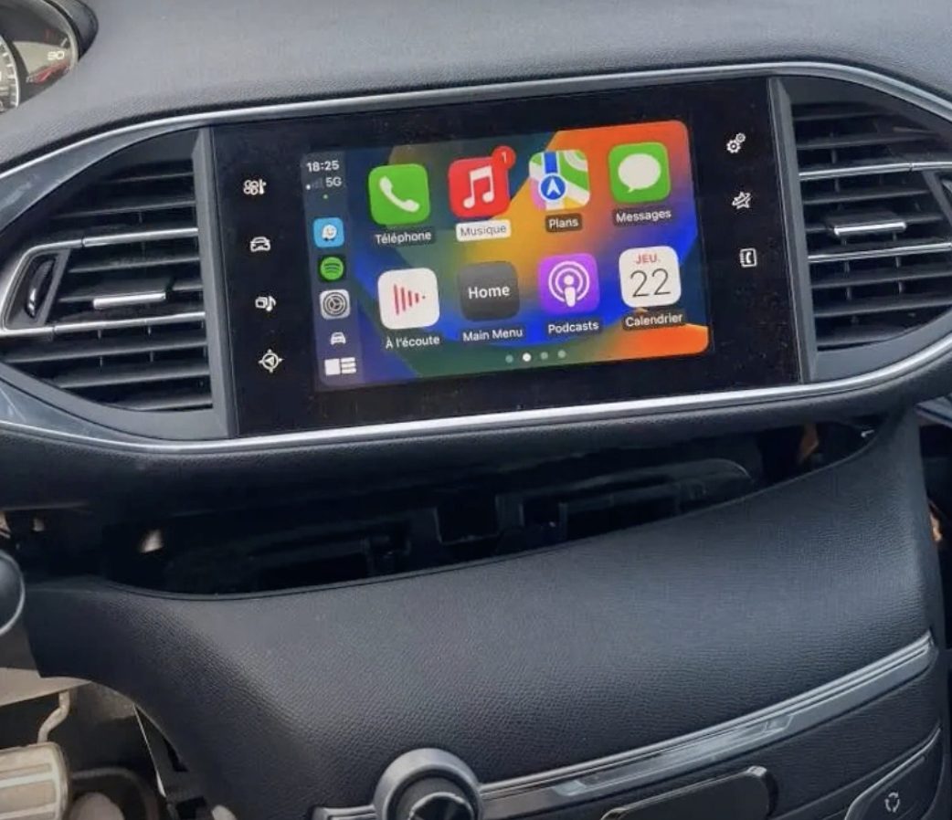 Boîtier CarPlay & Android Auto Sans Fil pour Peugeot 308 (2013-2018) - Compatible Écran d\'Origine