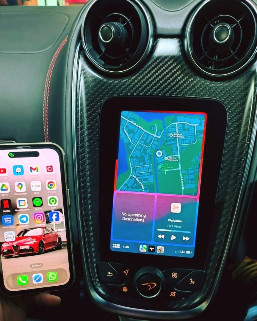 Boîtier CarPlay & Android Auto Sans Fil pour McLaren GT (-) - Compatible Écran d\'Origine