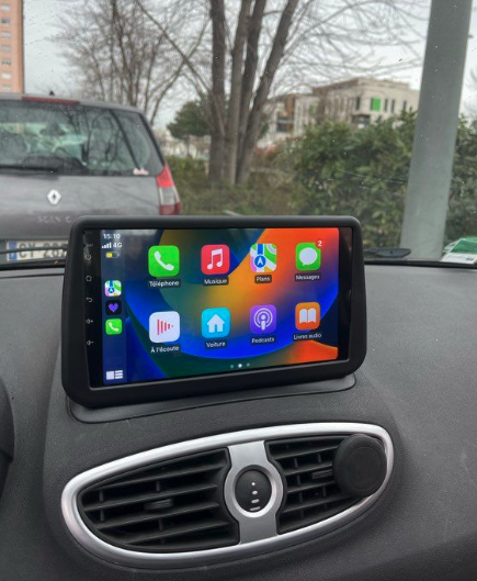 Autoradio Android 12.0 GPS Carplay et Android Auto, Renault Clio 3 de 2005 à 2014