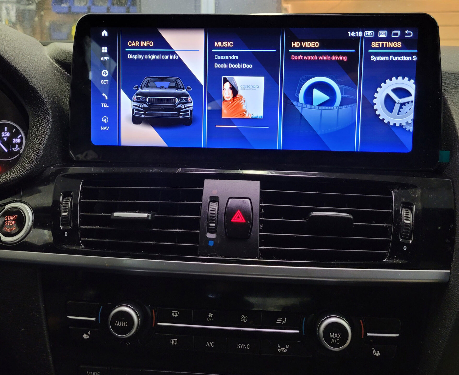 Autoradio Carplay GPS écran tactile Android sans fil BMW X3 F25 et BMW X4 F26 de 2011 à 2017