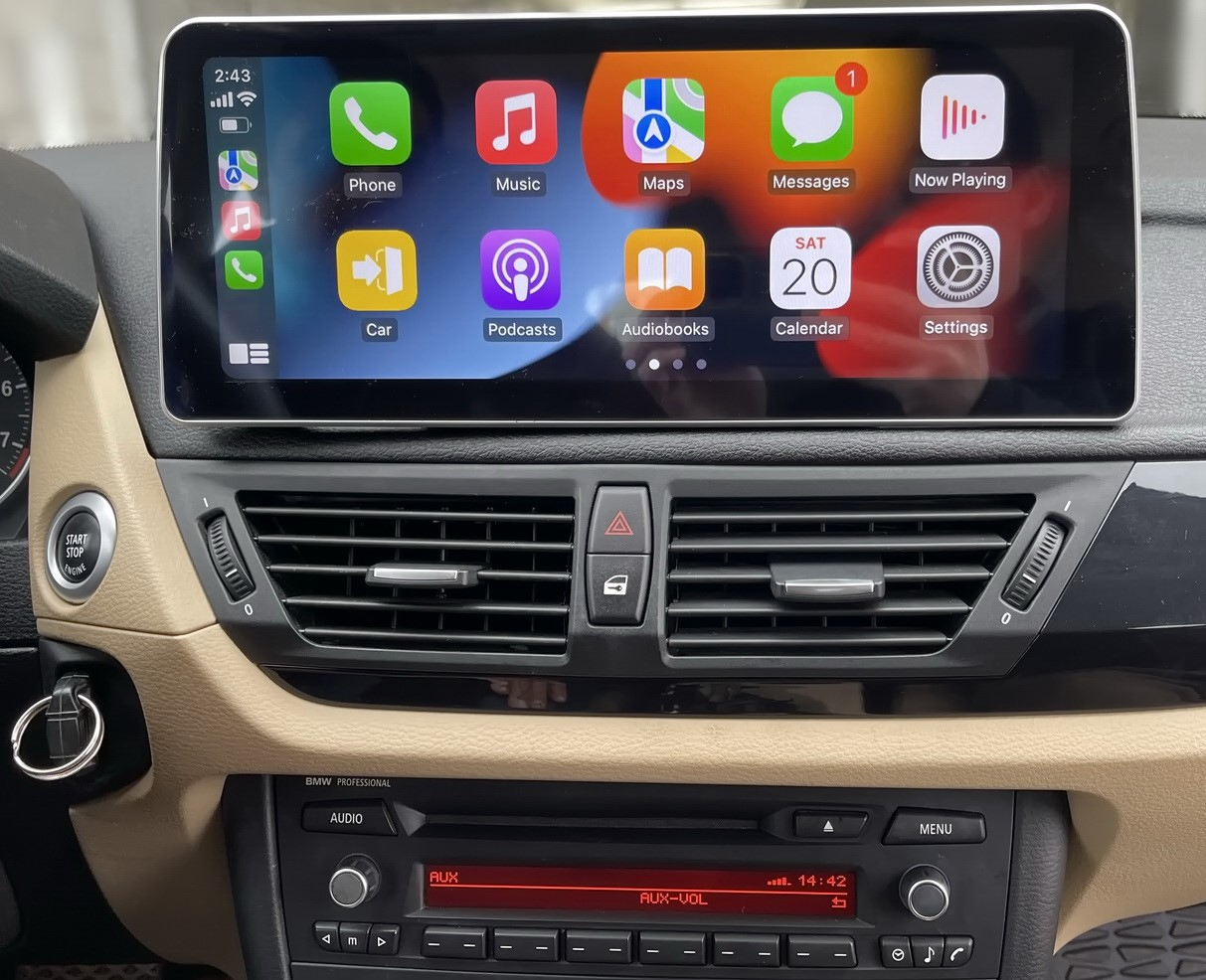 Autoradio Carplay GPS écran tactile Android BMW X1 E84 de 2009 à 2015