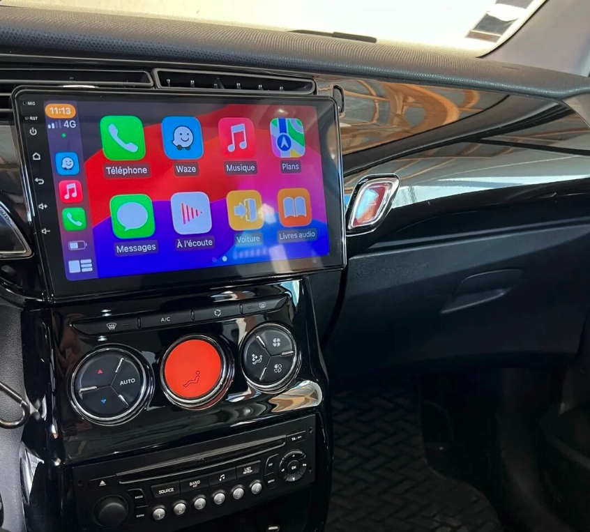 Autoradio Android 13.0 GPS Carplay et Android Auto, Citroën C3 et DS3 de 2009 à 2016