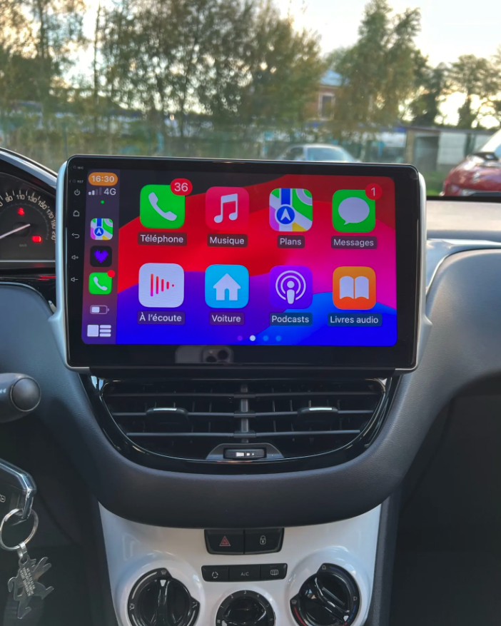 Autoradio Android 12.0 GPS Carplay et Android Auto, Peugeot 208 et 2008 de 2012 à 2019