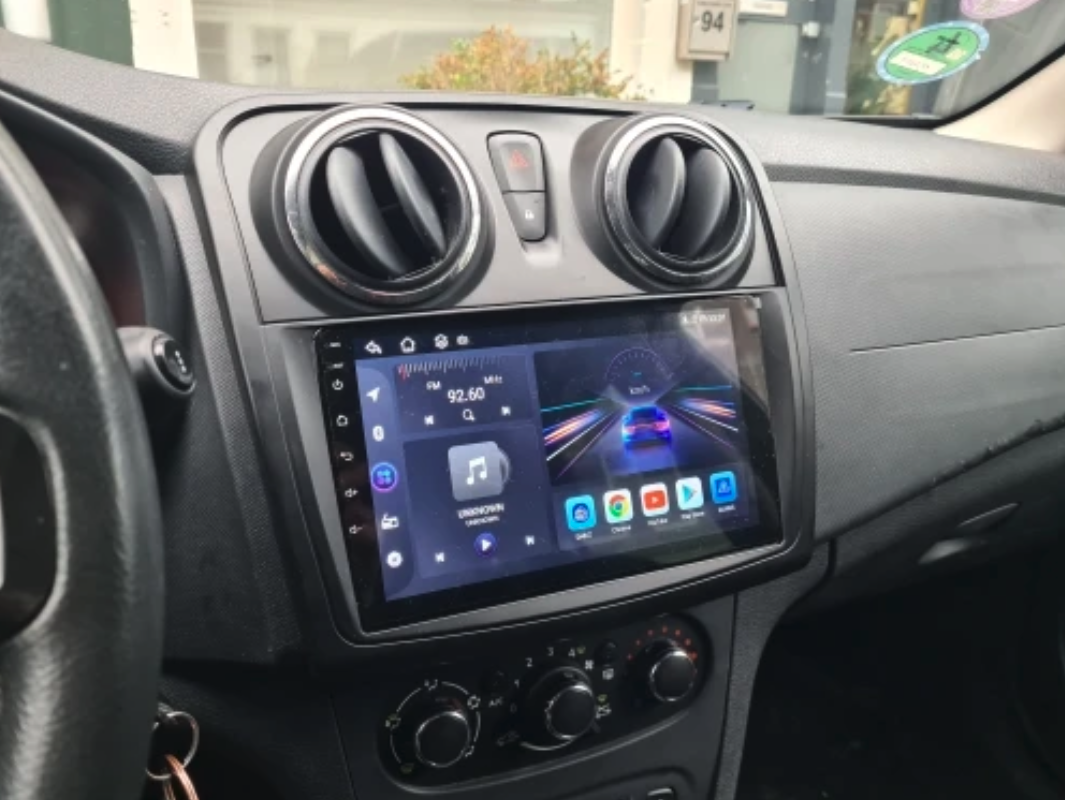 Autoradio Android 12.0 GPS Carplay et Android Auto, Dacia Sandero et Logan de 2012 à 2021