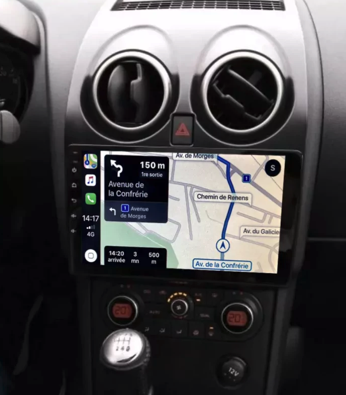 Autoradio Android 12.0 GPS Carplay et Android Auto, Nissan Qashqai et X-Trail de 2006 à 2013