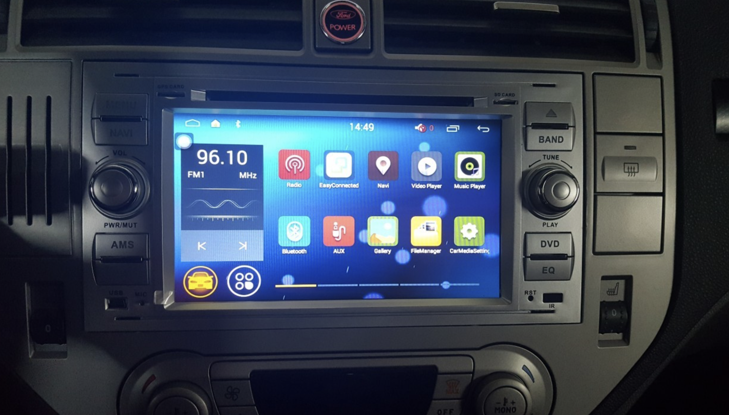 Autoradio Android 13.0 GPS Carplay et Android Auto, Ford Focus, Kuga, Mondeo...