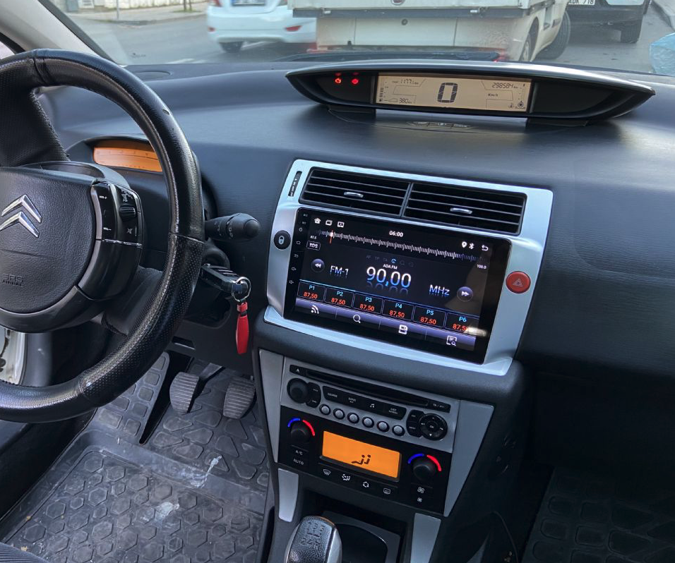 Autoradio Android 12.0 GPS Carplay et Android Auto, Citroën C4 de 2004 à 2011