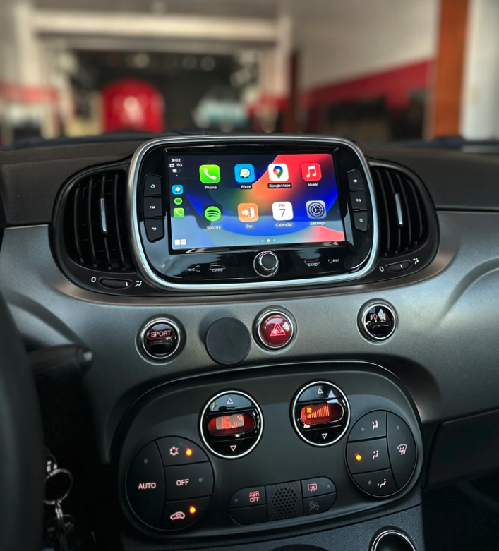 Autoradio Android 12.0 GPS Carplay et Android Auto, Fiat 500 de 2015 à 2024