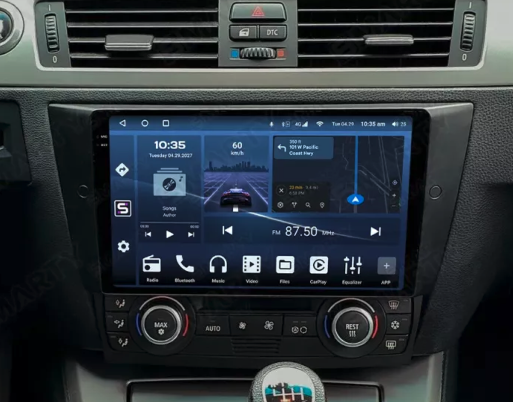 Autoradio Android 13.0 GPS Carplay et Android Auto, BMW série 3 de 2005 à 2013
