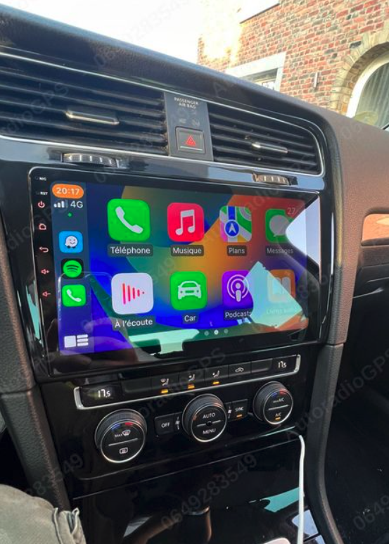 Autoradio Android 12.0 GPS Carplay et Android Auto, Volkswagen Golf 7