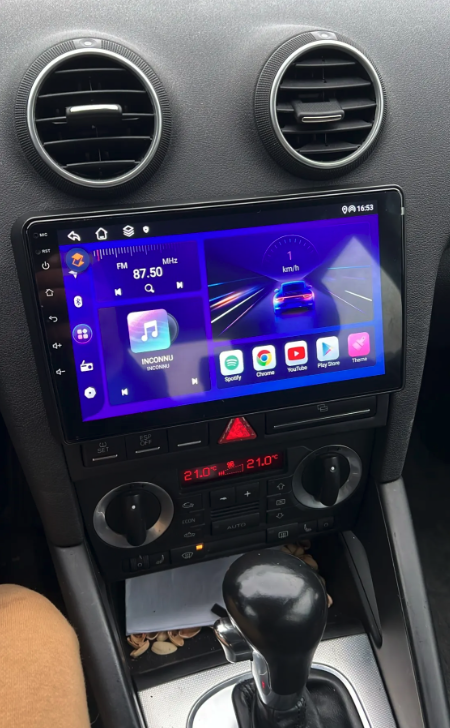 Autoradio Android 12.0 GPS Carplay et Android Auto, Audi A3 de 2003 à 2013