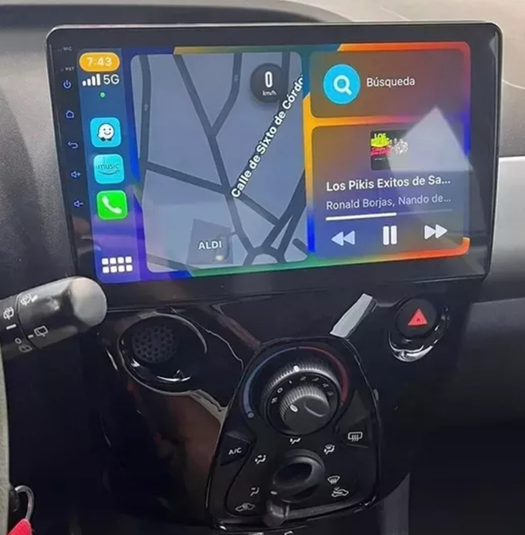 Autoradio Carplay GPS écran tactile QLED Android Auto Toyota Aygo de 2014 à 2021