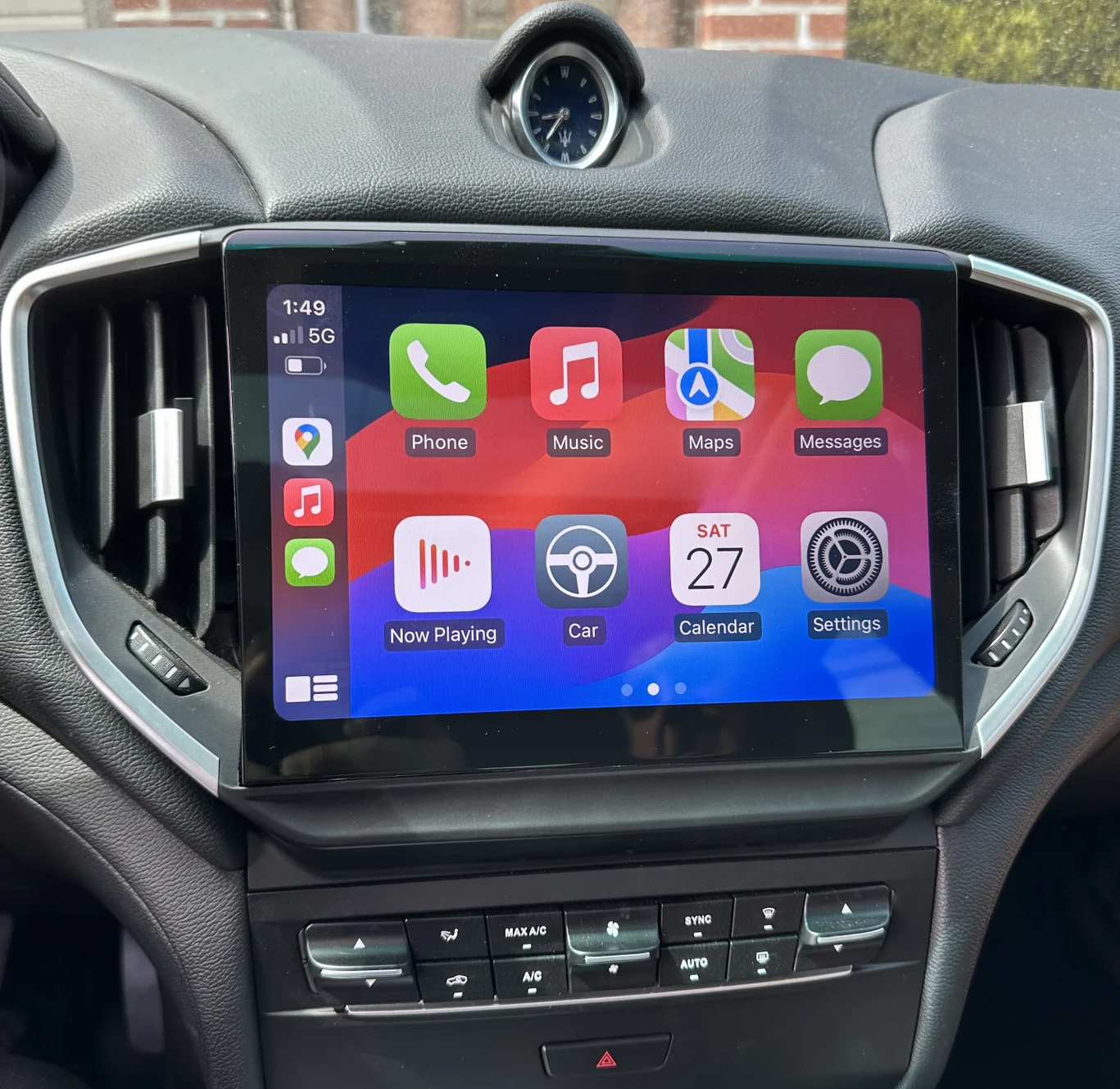 Autoradio tactile GPS Android 14.0 et Apple Carplay Maserati Ghibli de 2013 à 2022