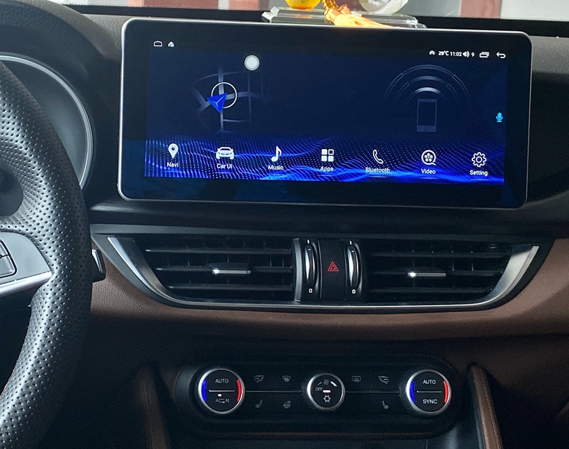Autoradio tactile GPS Android 14.0 et Apple Carplay Alfa Romeo Stelvio de 2016 à 2022