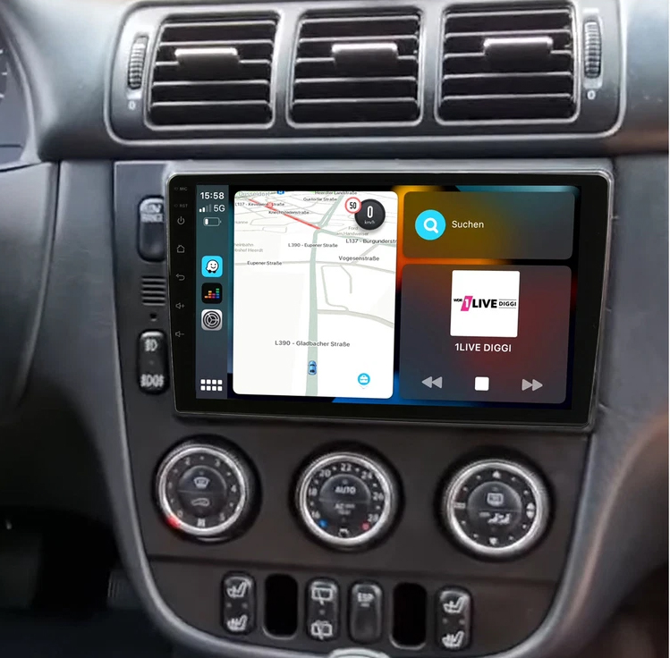 Autoradio Carplay GPS écran tactile QLED Android Auto Mercedes ML de 2003 à 2005