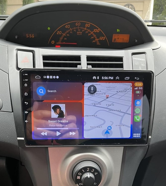 Autoradio Carplay GPS écran tactile QLED Android Auto Toyota Yaris de 2005 à 2012