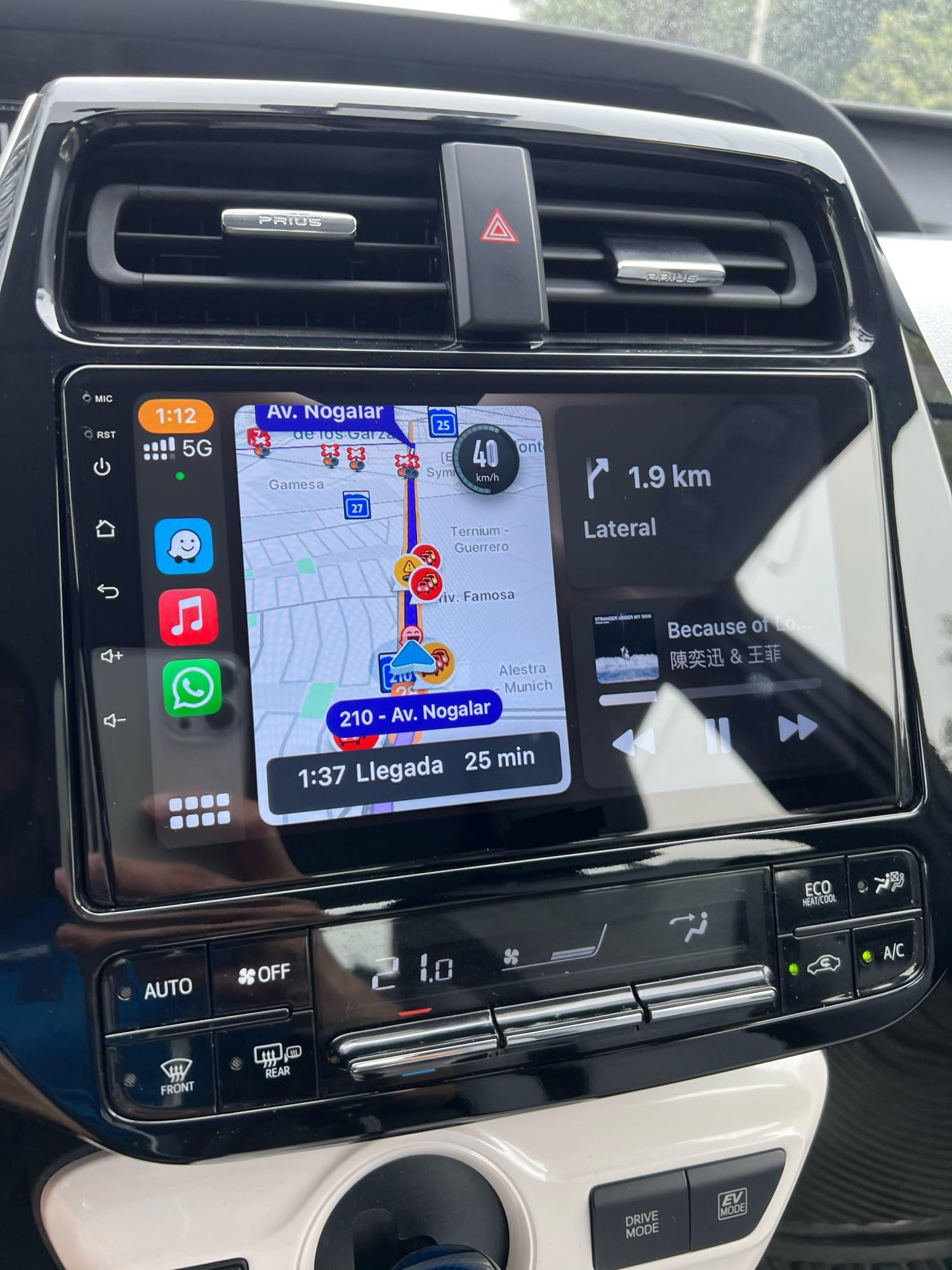 Autoradio Carplay GPS écran tactile QLED Android Auto Toyota Prius de 2015 à 2020