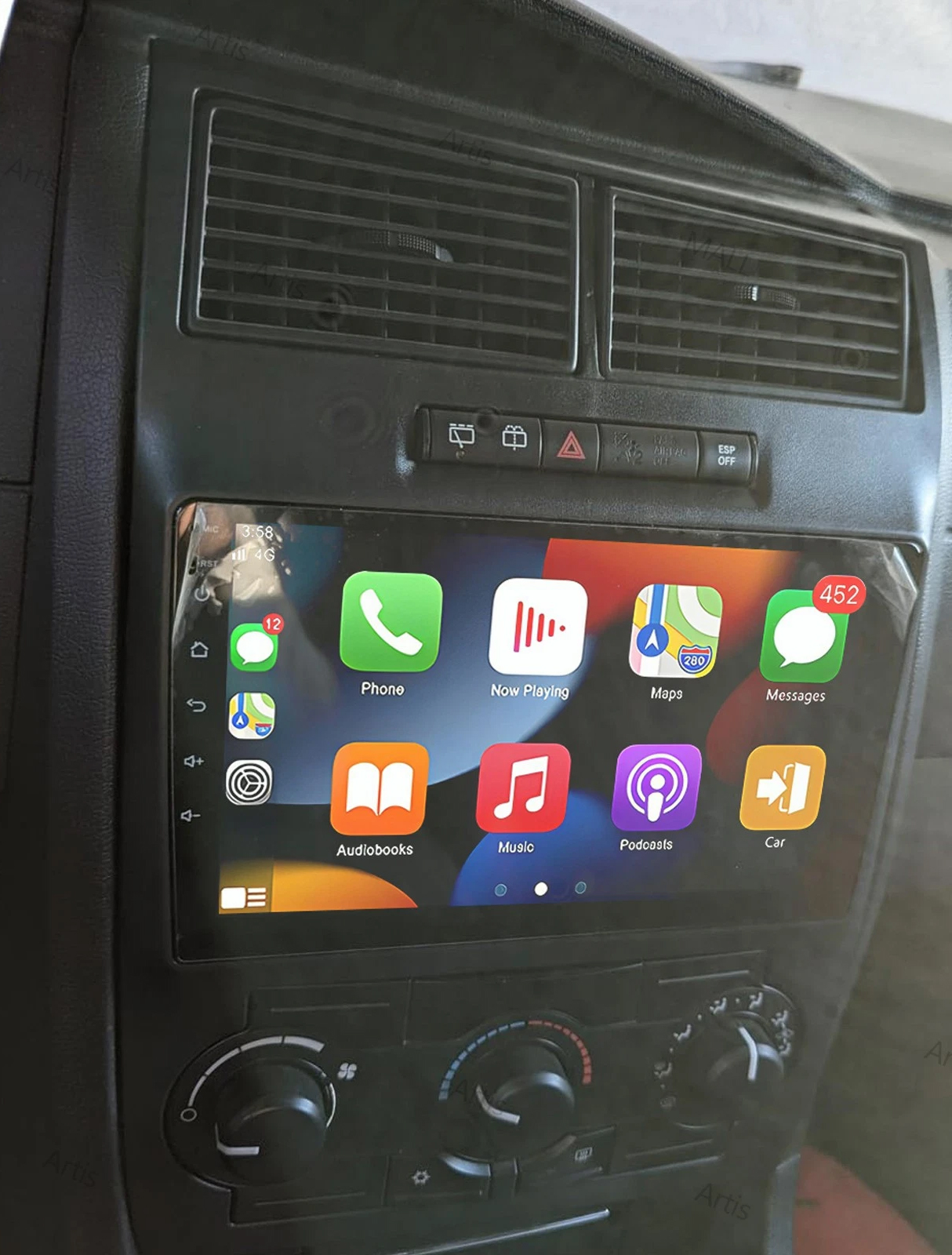Autoradio Carplay GPS écran tactile QLED Android Auto Dodge Charger/Magnum 2005 à 2007