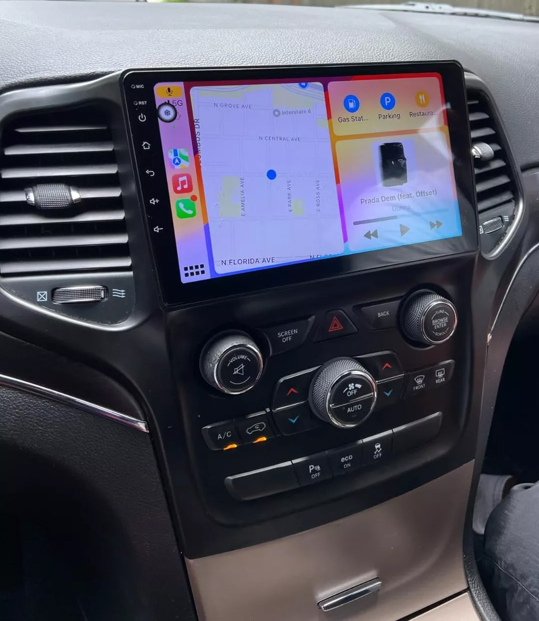 Autoradio Carplay GPS écran tactile QLED Android Auto Jeep Grand Cherokee de 2014 à 2017