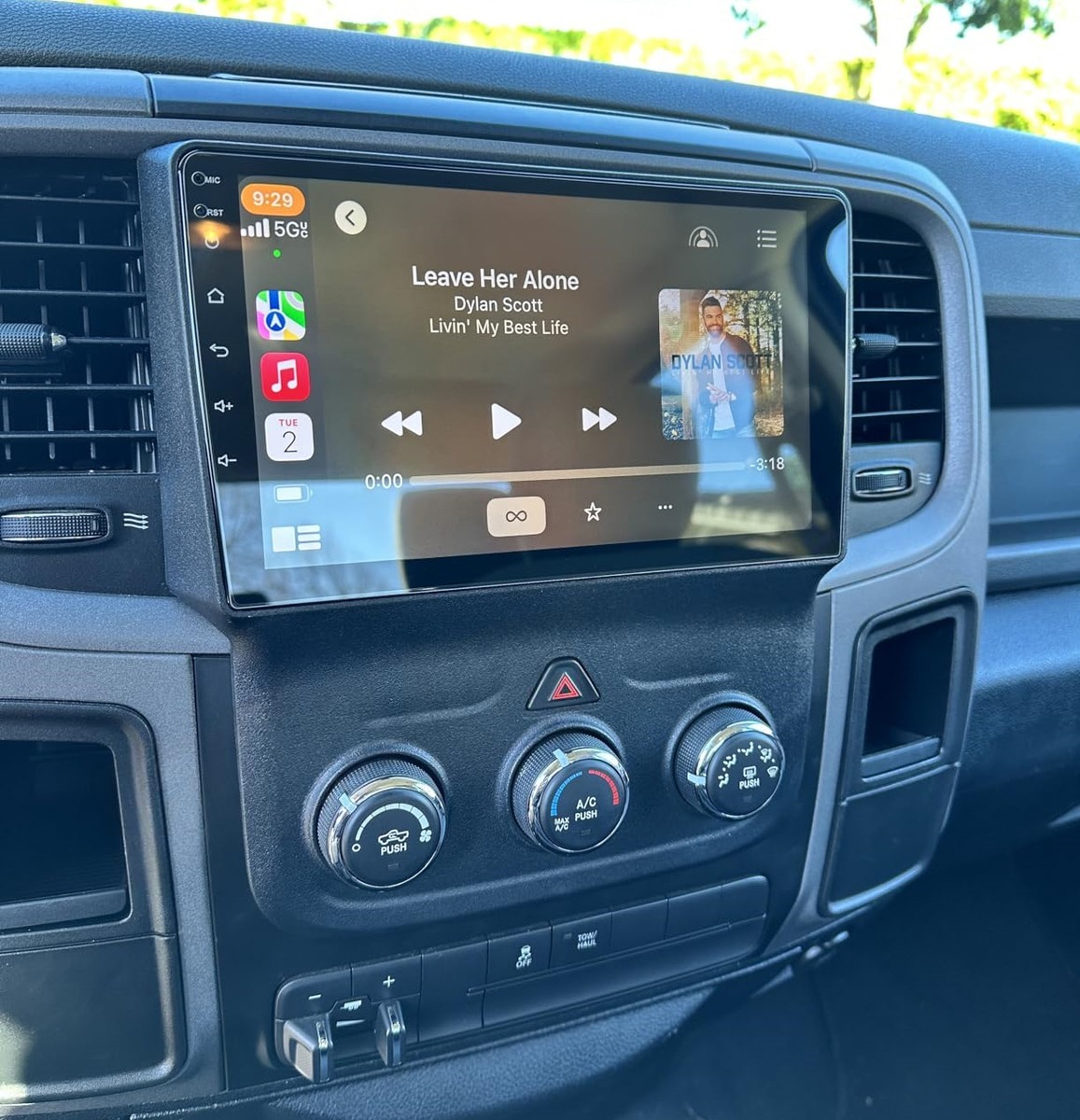 Autoradio Carplay GPS écran tactile QLED Android Auto Dodge RAM de 2012 à 2020