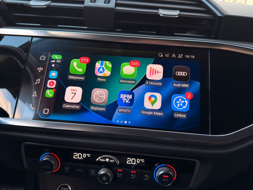 Boîtier CarPlay & Android Auto Sans Fil pour Audi Q3 depuis 2018 - Compatible Écran d\'Origine