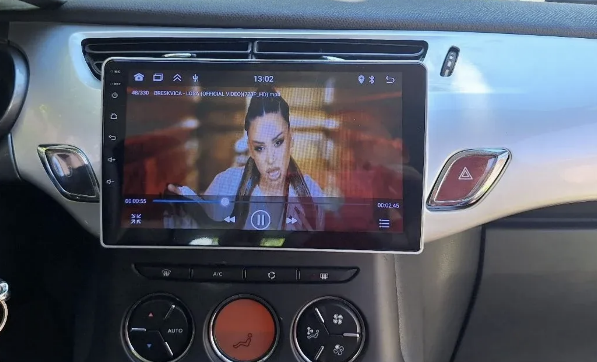 Autoradio tactile GPS Android 14.0 et Apple Carplay Citroën DS3 et C3 de 2009 à 2016