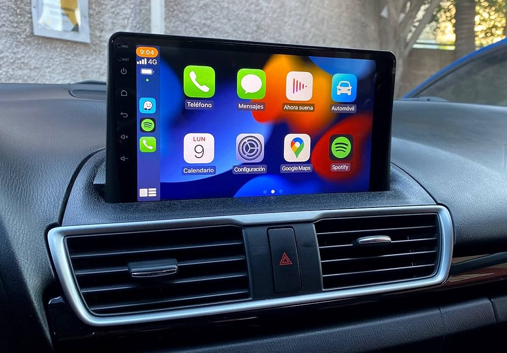 Autoradio Carplay GPS écran tactile QLED Android Auto Mazda 3 de 2014 à 2018