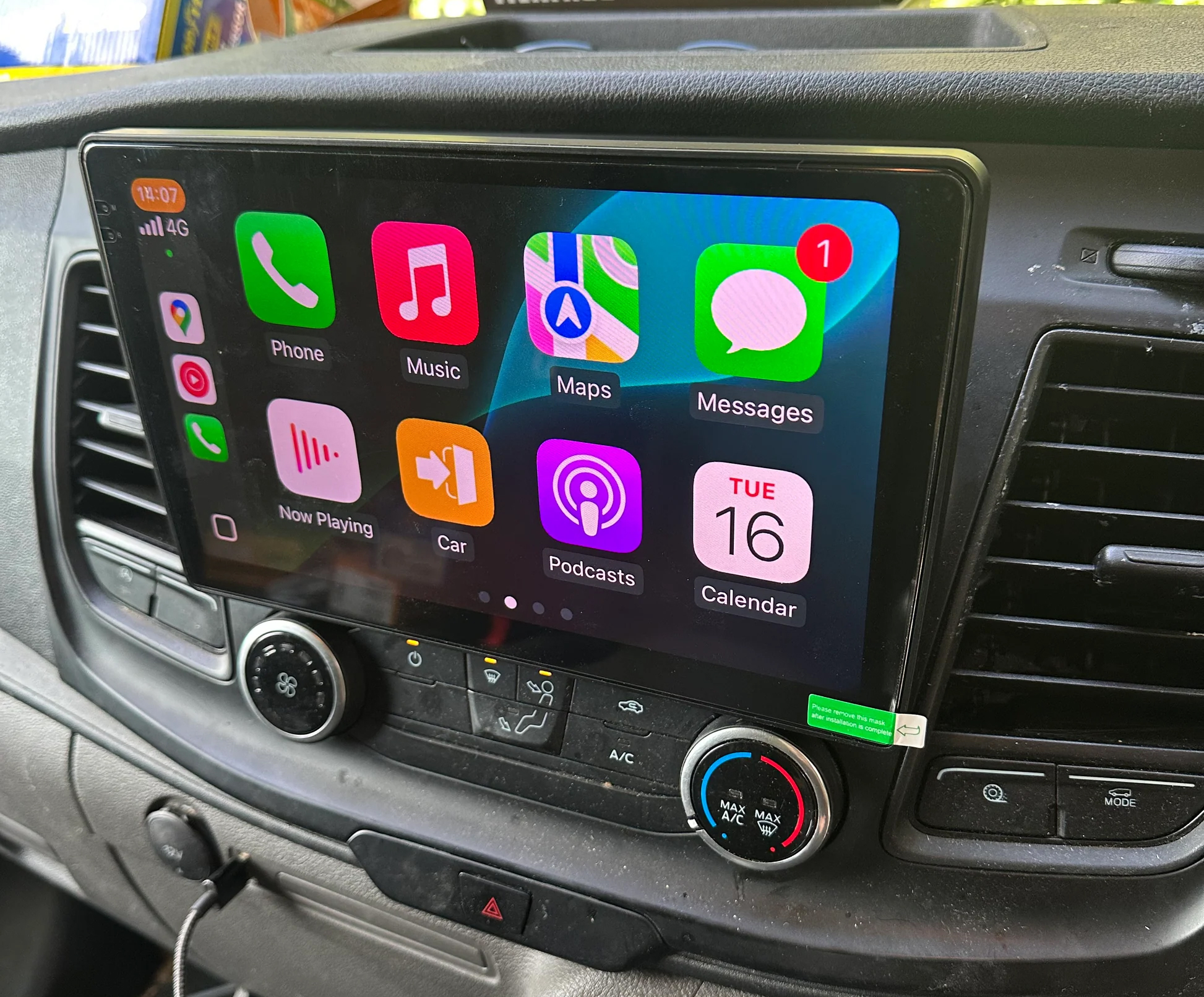 Autoradio Carplay GPS écran tactile QLED Android Auto Ford Transit 350 de 2018 à 2022