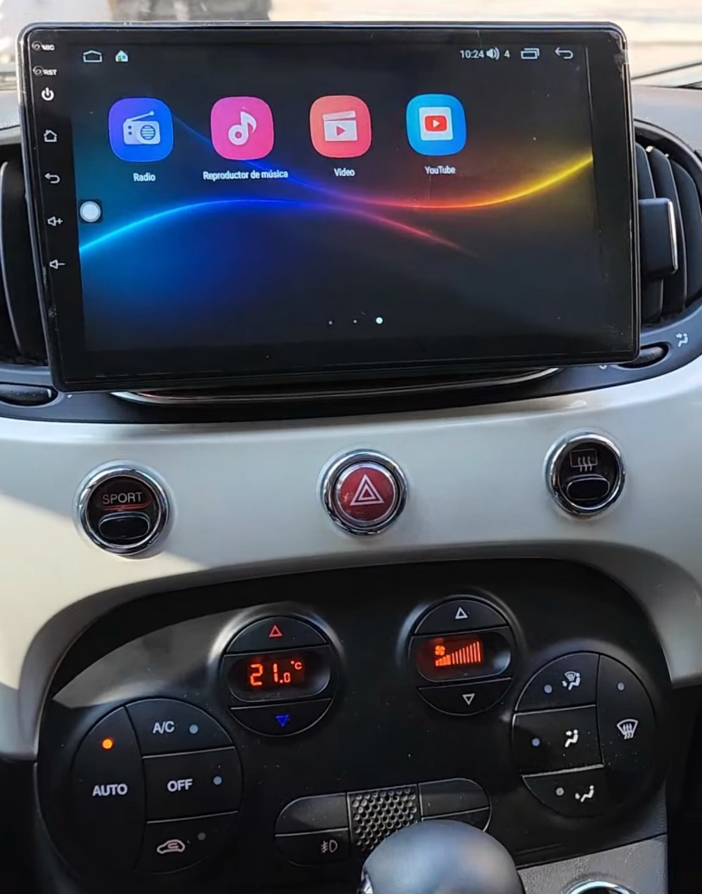 Autoradio Carplay GPS écran tactile QLED Android Auto Fiat 500 de 2016 à 2024