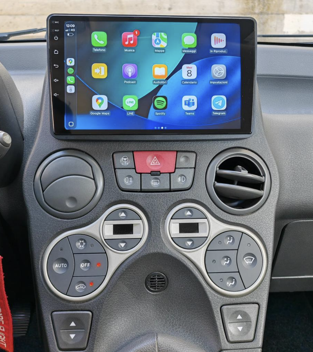 Autoradio Carplay GPS écran tactile QLED Android Auto Fiat Panda de 2003 à 2012