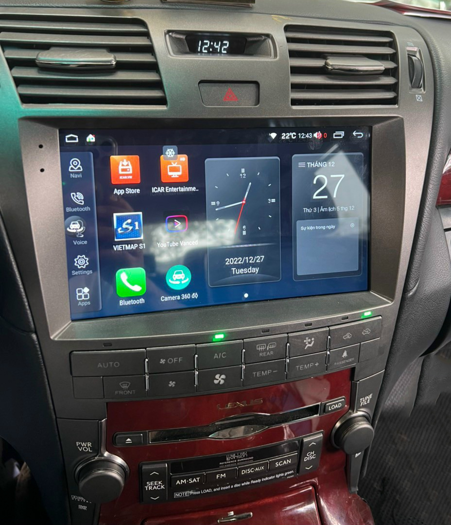 Autoradio Carplay GPS écran tactile QLED Android Auto Lexus LS 460 de 2006 à 2012
