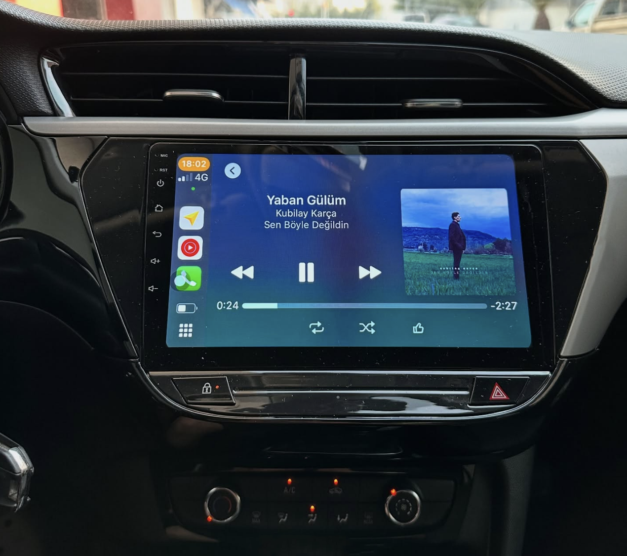 Autoradio Carplay GPS écran tactile QLED Android Auto Opel Corsa F 2019 à 2022