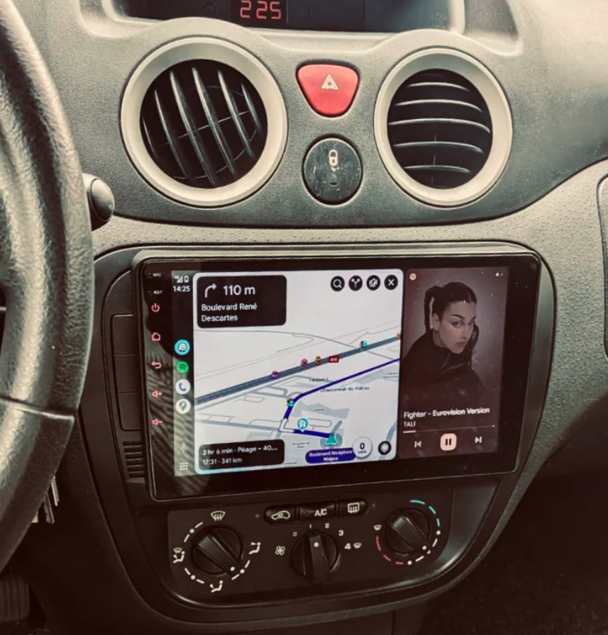 Autoradio Carplay GPS écran tactile QLED Android Auto Citroën C2 de 2003 à 2008 et C3 de 2003 à 2013